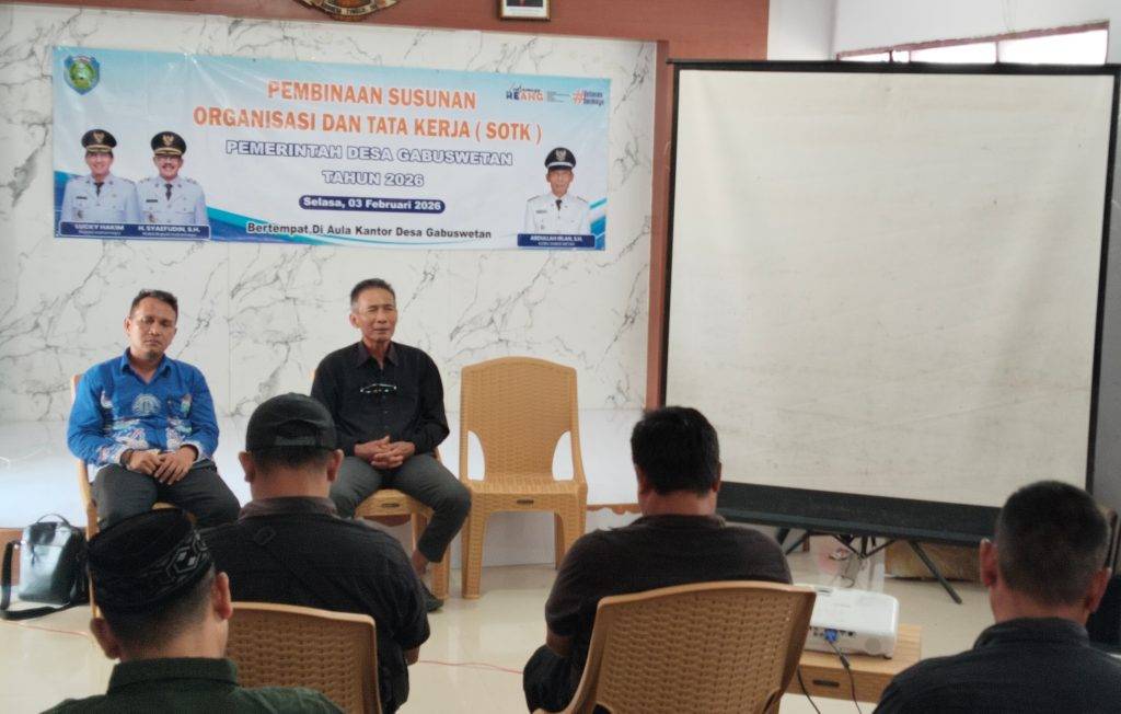 DPD PPDI Kabupaten Indramayu Berikan Pembinaan SOTK bagi Perangkat Desa Gabuswetan
